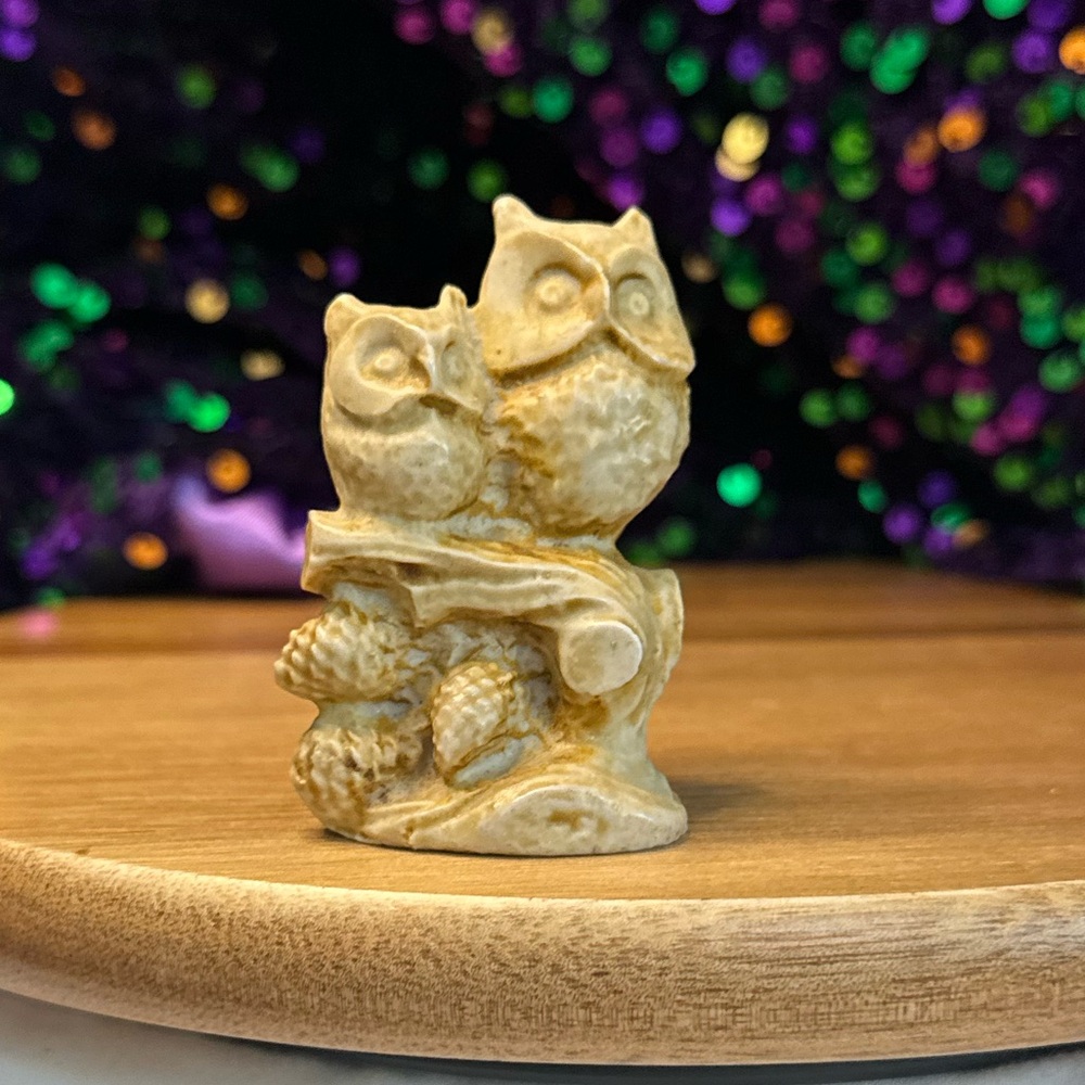 Charming Tan Owl Figurine for Small Pets - Picture 5 of 7